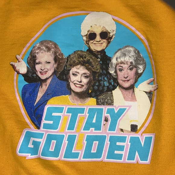 Golden Girls size small Stay Golden crew neck sweatshirt - 50/50 blend - yellow - Picture 2 of 4